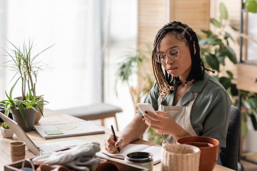 A business owner looking hopefully to a loan provider