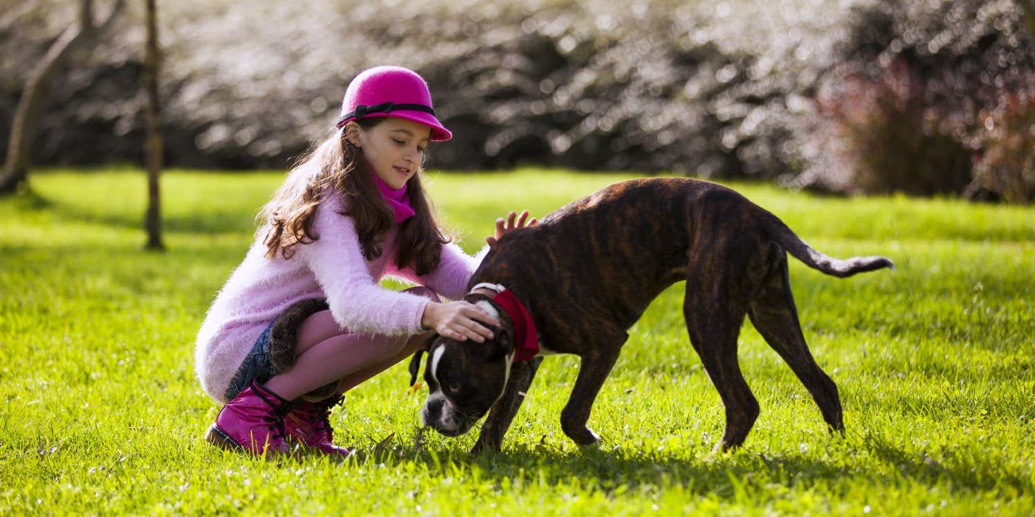 Girl with dog