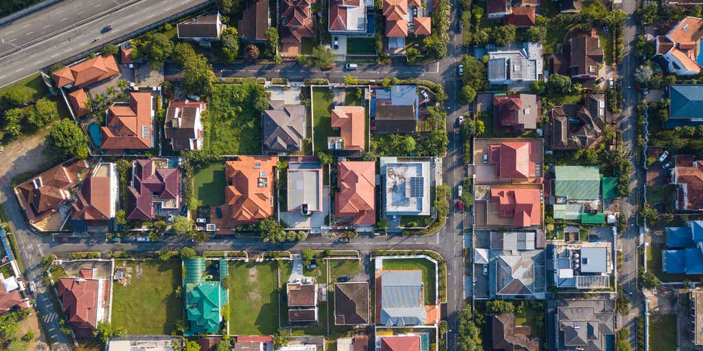 Bird eye view of houses