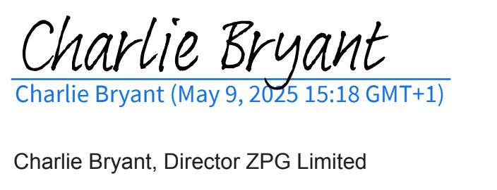 Charlie Bryant signature
