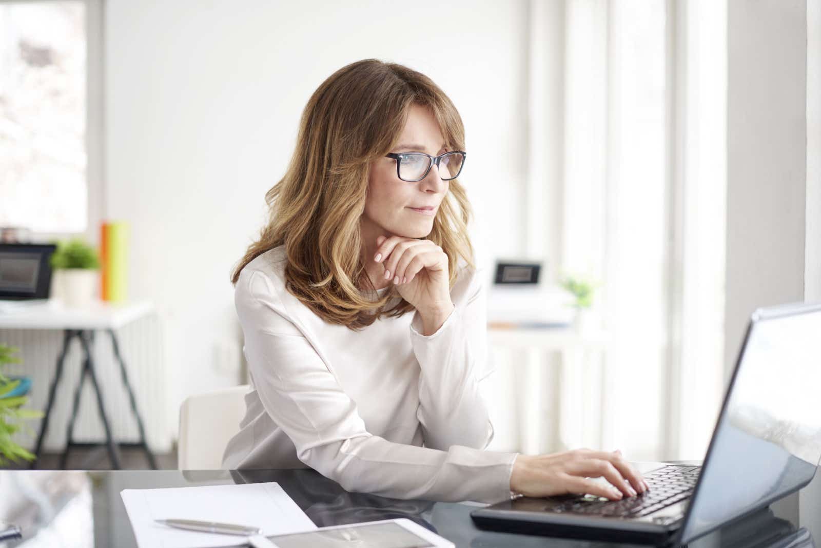Business owner thinking about efficiency