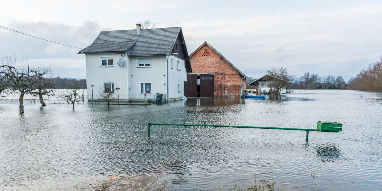 Flooded house