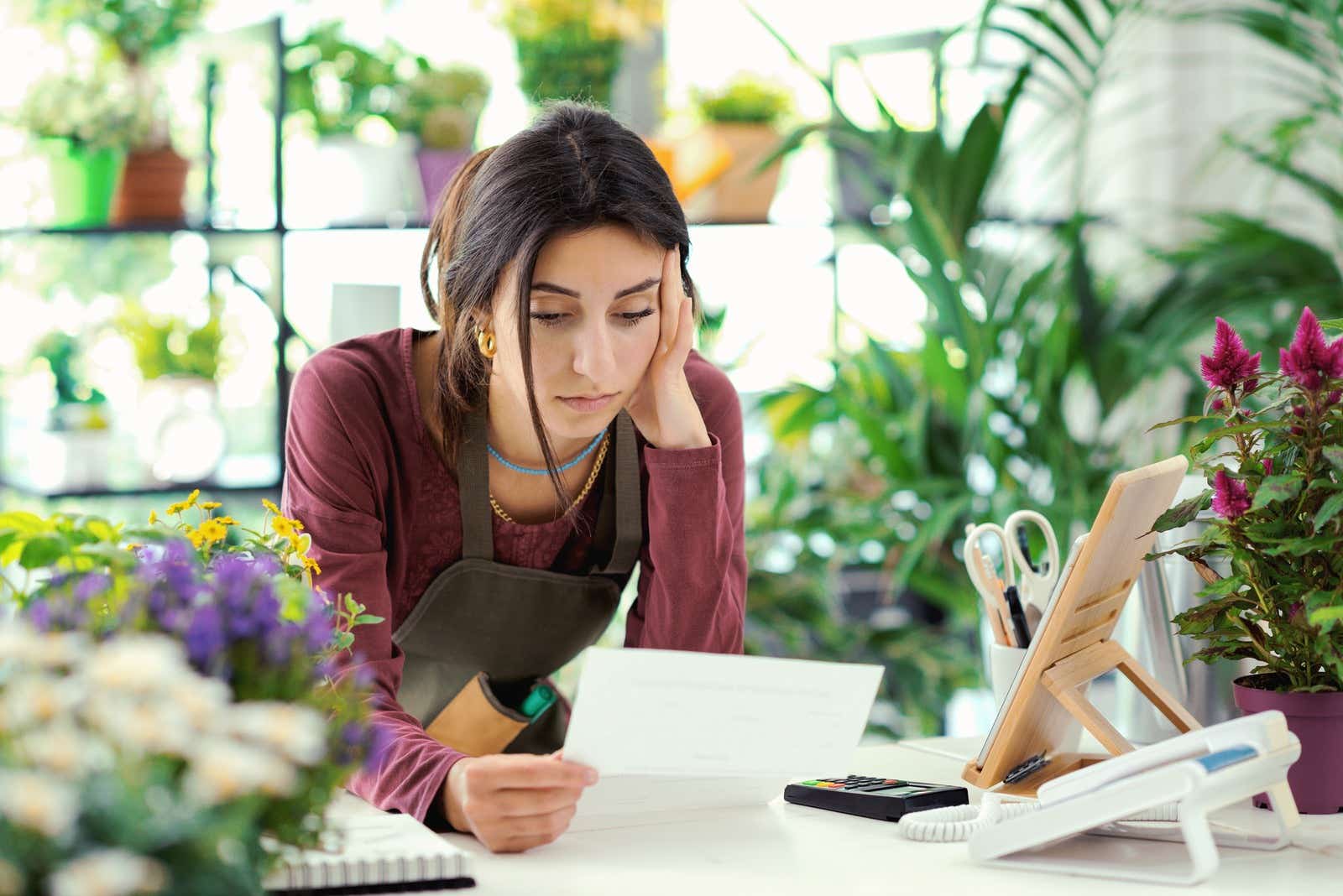 Florist shop owner wondering whether she is eligible for a loan