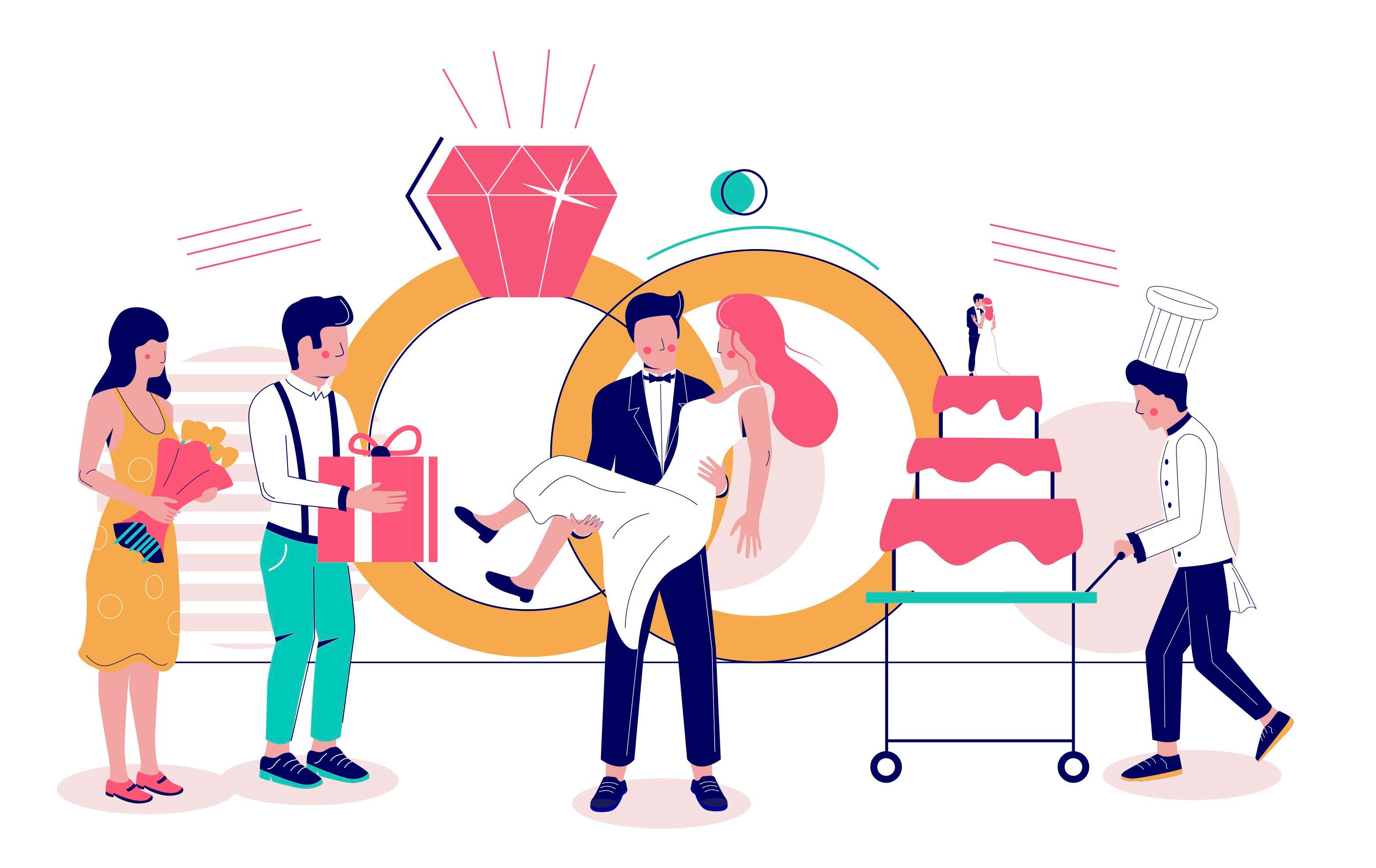 Young beautiful blond guy is behind a window of luxury jewellery shop. Boyfriend in love is searching a present for his love, expensive gold ring with diamond is perfect gift for anniversary celebration