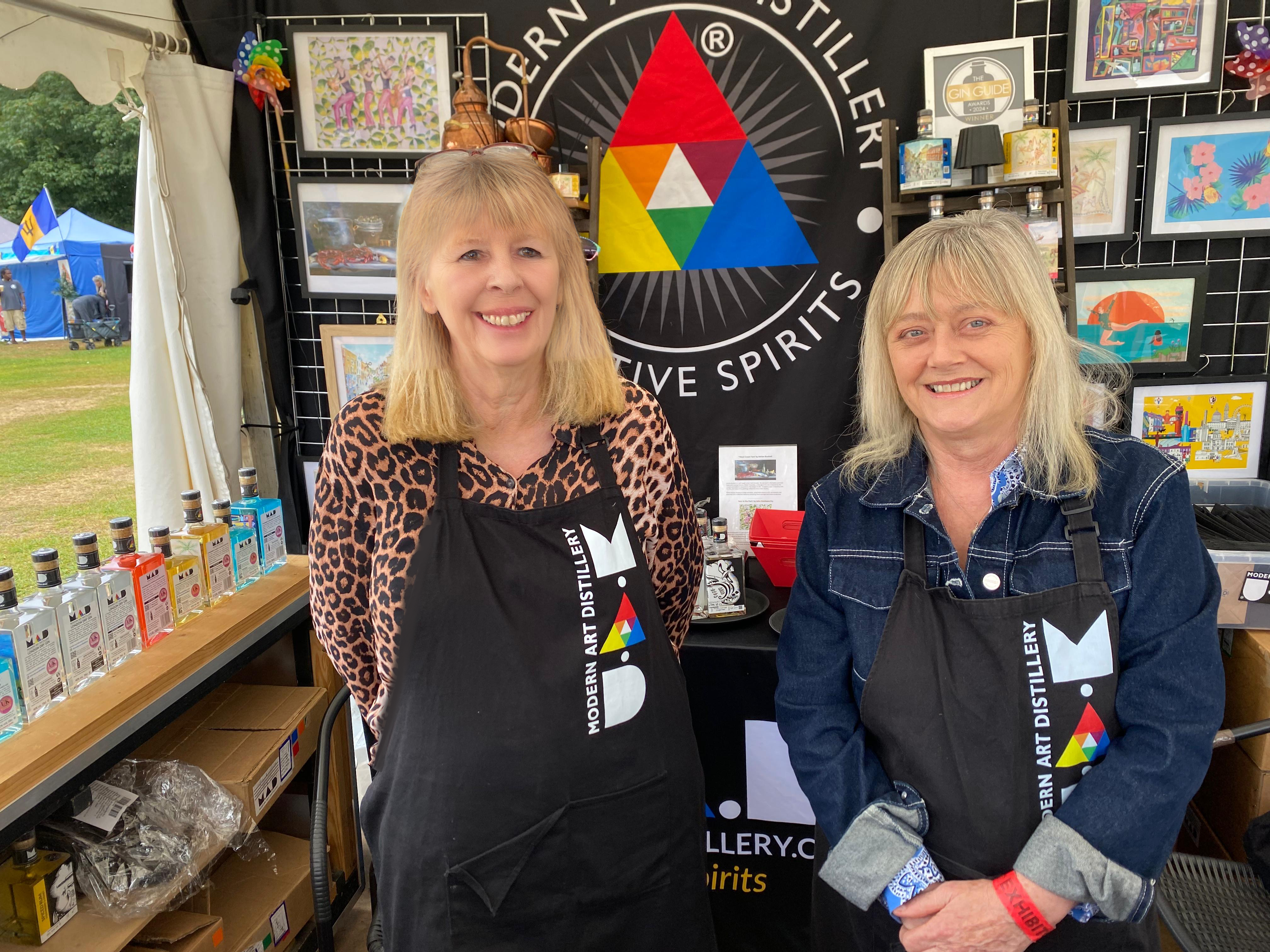 Caroline (left) and Catharine (right) are the masterminds behind Modern Art Distillery, where bold spirits and contemporary design go hand in hand.