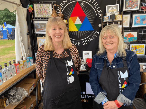 Caroline (left) and Catharine (right) are the masterminds behind Modern Art Distillery, where bold spirits and contemporary design go hand in hand.