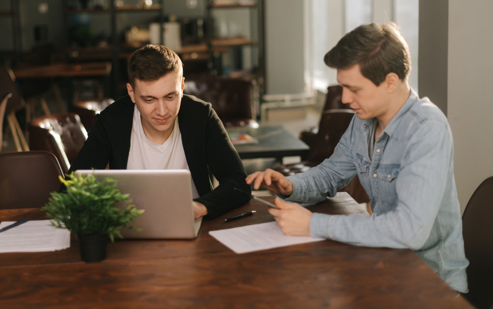 Business partners working together