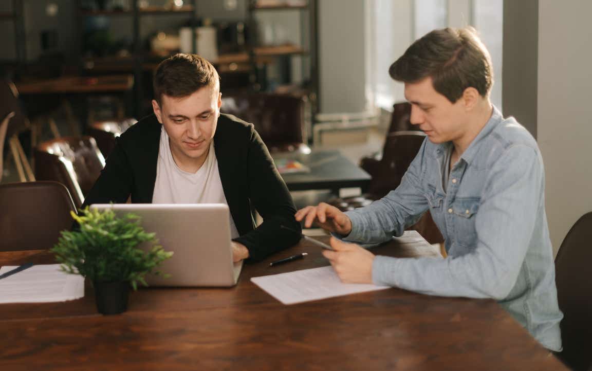 Business partners working together
