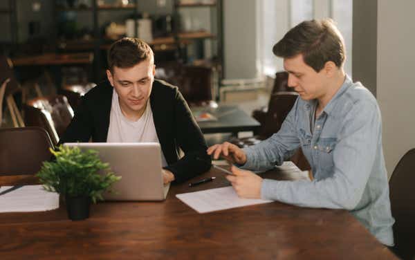 Business partners working together
